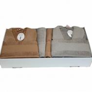 Банный халат Karima цвет: персиковый, серый (L-XL) KARVEN