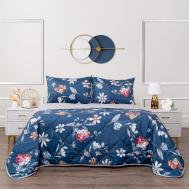 Постельное белье с одеялом-покрывалом Массимо цвет: синий (1.5 сп) Sofi De Marko