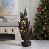 Фигура елка с ягодами (10х33х7 см) luazon lighting