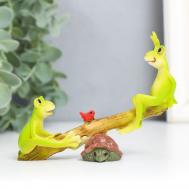 Сувенир Лягушата качаются на черепашке (11х4х8 см) Сима-ленд