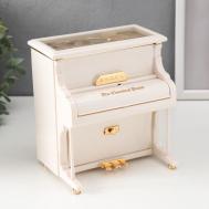 Шкатулка Белый рояль (16х15х11 см) Сима-ленд