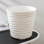 Кашпо Дюна цвет: белый (25х25х24 см) IDEA