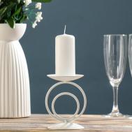 Подсвечник Закат цвет: белый (11х8х8 см) Омский свечной завод