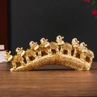 Сувенир Семь слонов на бивне (24х4х10 см) Сима-ленд