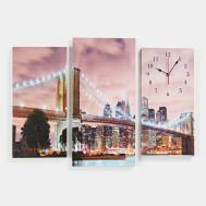 Часы Светящийся мост (80х60х5 см) Сюжет