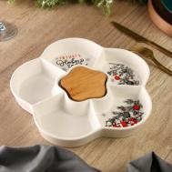 Менажница Уютного Нового года (4х25х25 см) Дорого внимание