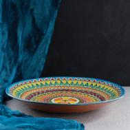 Ляган Узоры (42 см) Шафран