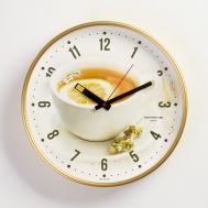 Часы Чай с лимоном (31х31х6 см) Тройка