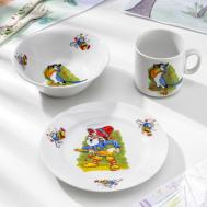 Набор детской посуды Лесовичок (3 предметов) Добрушский фарфоровый завод