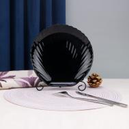 Тарелка Shell цвет: черный (23 см - 6 шт) Арья