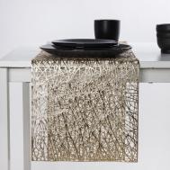 Дорожка на стол Паутинка цвет: золотистый (30х150 см) Доляна