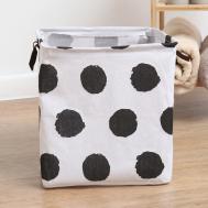 Текстильная корзинка Imperial цвет: черно-белый Доляна