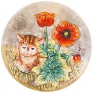 Тарелка Котенок и маки (21х3 см) LEFARD