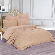 Постельное белье с покрывалом Bertina цвет: кофейный (евро) Anna Karina