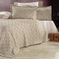 Постельное белье с одеялом-покрывалом Абелия цвет: бежевый (евро макси) EVLEN