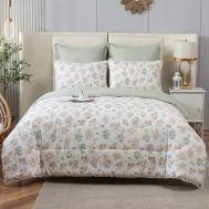 Постельное белье с одеялом-покрывалом Бернадетт цвет: кремовый, светло-зеленый (1.5 сп) Sofi De Marko