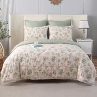 Постельное белье с одеялом-покрывалом Бернадетт цвет: светло-зеленый, белый (семейное) Sofi De Marko