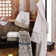 Банный халат Leaves цвет: ванильный (Стандартный) Унисон