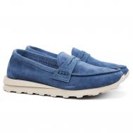Женские лоферы , голубые Clarks