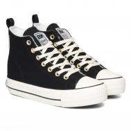 Женские высокие кеды , черные British Knights