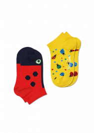 Носки  2-Pack Kids Ladybug Low Sock KLAB02 HAPPY SOCKS