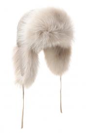 Кашемировая шапка-ушанка Саша с мехом лисы FurLand