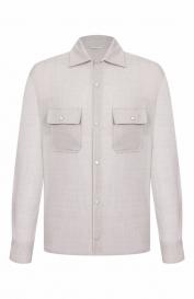 Рубашка из шерсти и шелка MARCO PESCAROLO