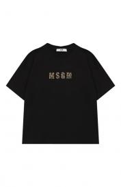 Хлопковая футболка MSGM Kids