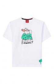 Хлопковая футболка Sprayground