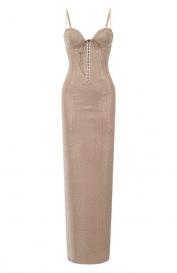 Платье с отделкой стразами Giuseppe di Morabito