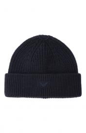 Шапка из хлопка и шерсти Emporio Armani