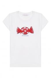 Хлопковая футболка Monnalisa