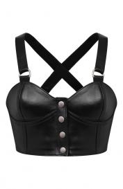 Кожаный топ Saint Laurent