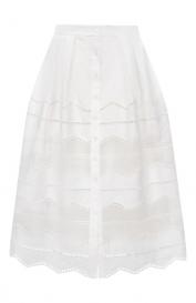 Юбка из хлопка и шелка Elie Saab