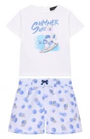 Комплект из футболки и плавок-шорт Monnalisa