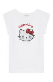 Хлопковая футболка Monnalisa