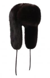 Меховая шапка-ушанка из соболя Black Sable