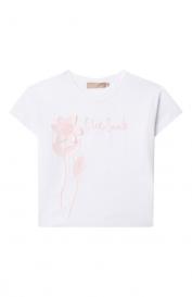 Хлопковая футболка ELIE SAAB JUNIOR