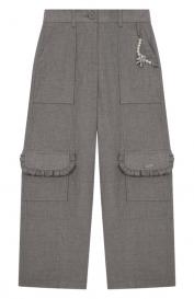 Хлопковые брюки-карго Monnalisa