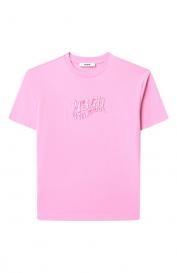 Хлопковая футболка MSGM Kids