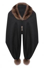 Капюшон с мехом соболя VICTORIA KUSENKOVA