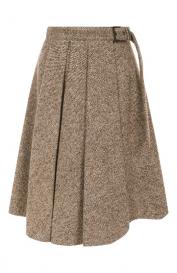 Юбка из шерсти и шелка Brunello Cucinelli