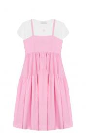 Комплект из сарафана и футболки Monnalisa