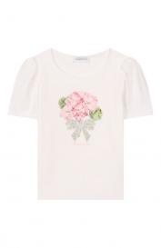 Хлопковая футболка Monnalisa