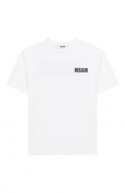 Хлопковая футболка MSGM Kids