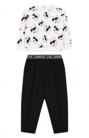 Комплект из свитшота и брюк KARL LAGERFELD KIDS