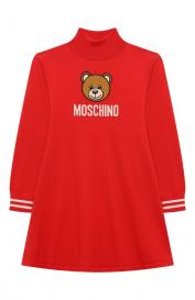 Платье из хлопка и шерсти Moschino