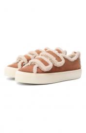 Замшевые кеды Shearling Low Velcro INUIKII