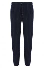 Брюки из шерсти и хлопка CAPOBIANCO