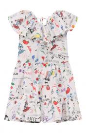 Хлопковое платье MSGM Kids